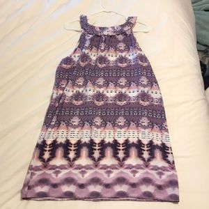 Tyche purple, light pink, and white dress